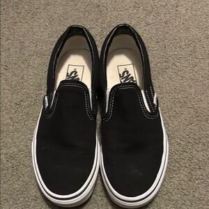 Vans Black Slip-On Loafers with Canvas Upper